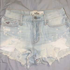 High rise jean shorts
